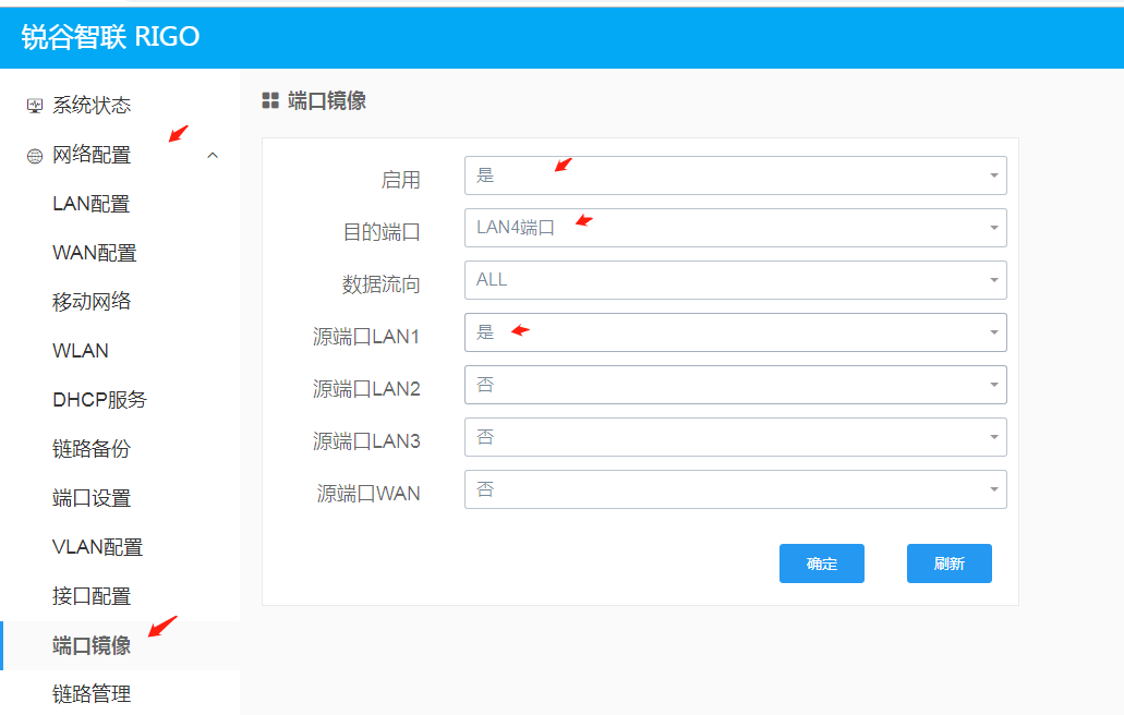 銳谷工業(yè)路由器端口鏡像怎么使用？
